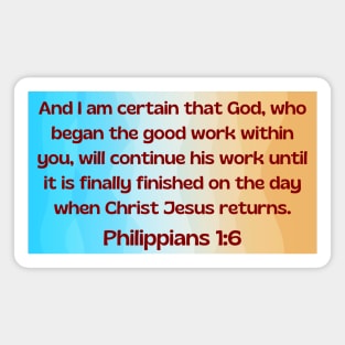 Bible Verse Philippians 1:6 Magnet